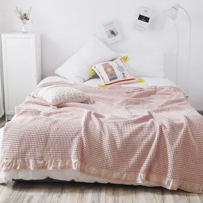Cozy Summer Ruffles Blanket - 100% Cotton