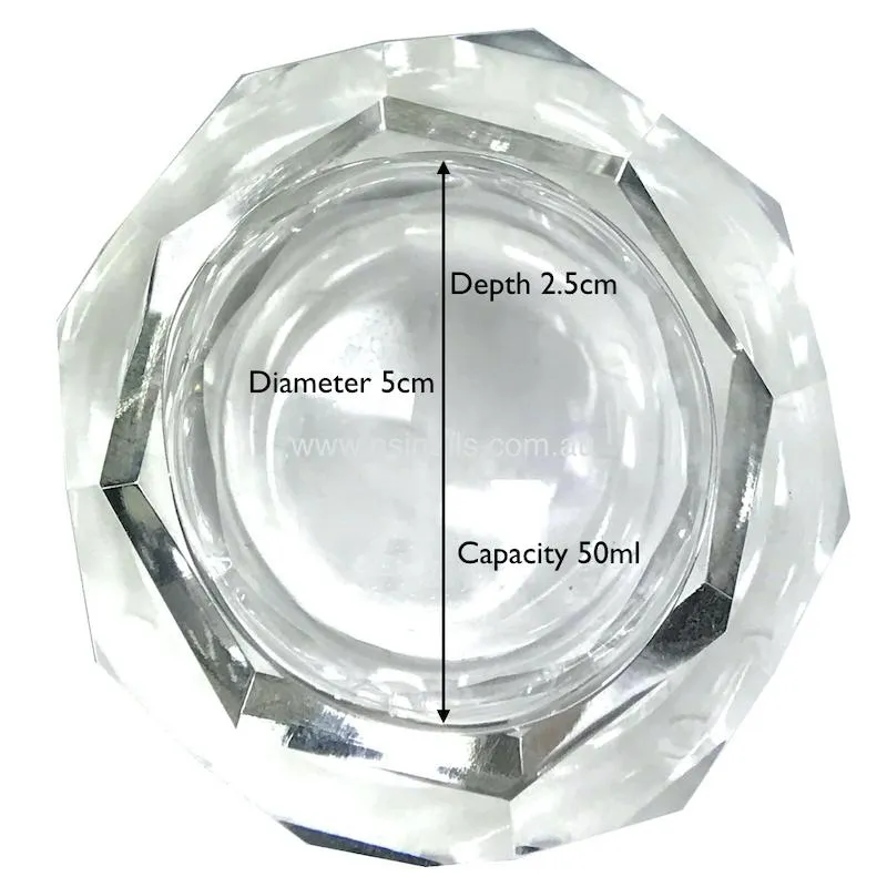 Crystal Glass Dappen Dish Jar 50ml