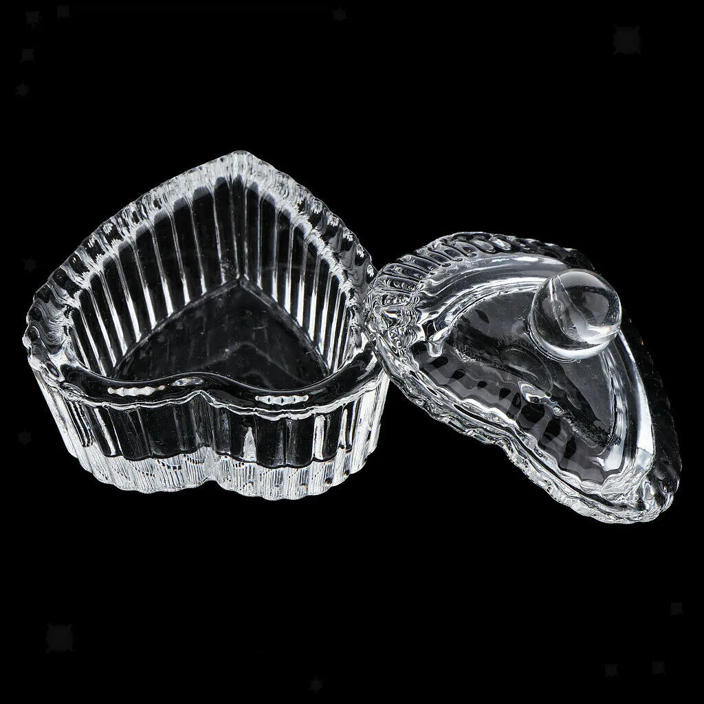 Crystal Glass Jar 10ml - Heart Shape