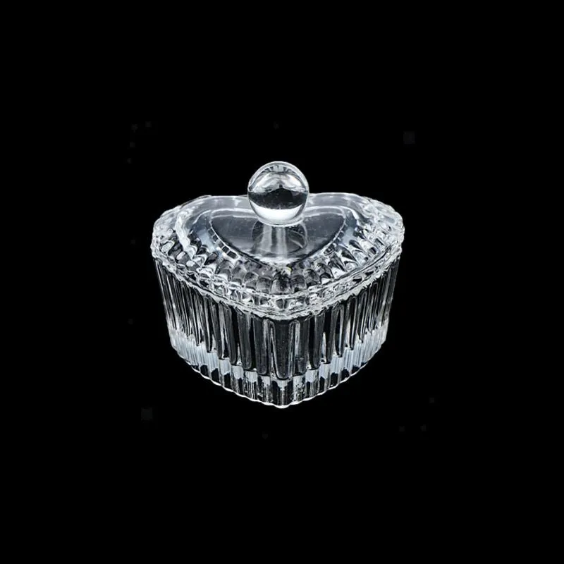 Crystal Glass Jar 10ml - Heart Shape