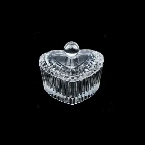 Crystal Glass Jar 10ml - Heart Shape
