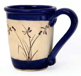 Dragonfly Etched - Mug - Cobalt Blue