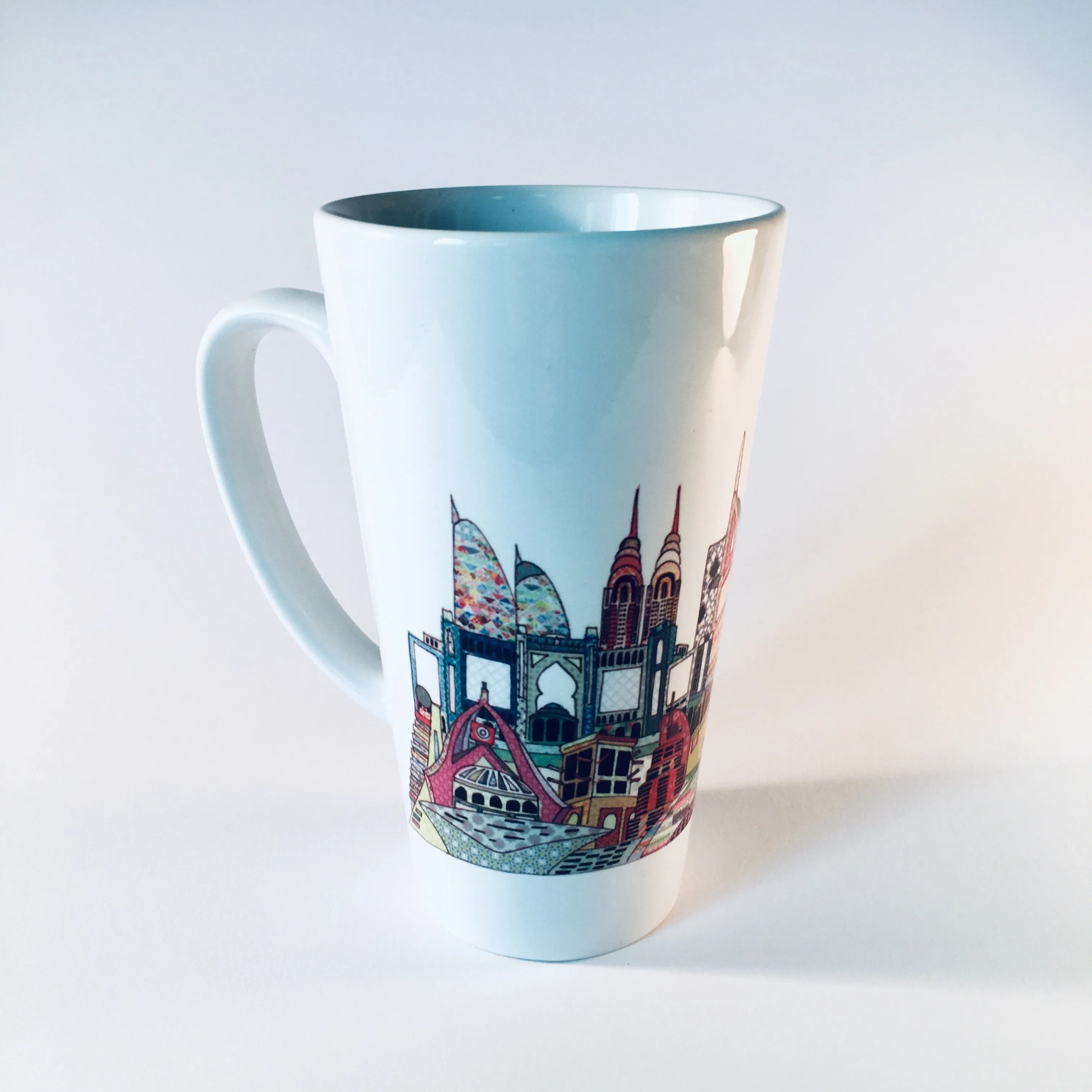 Dubai Skyline Patchwork Latte Mug