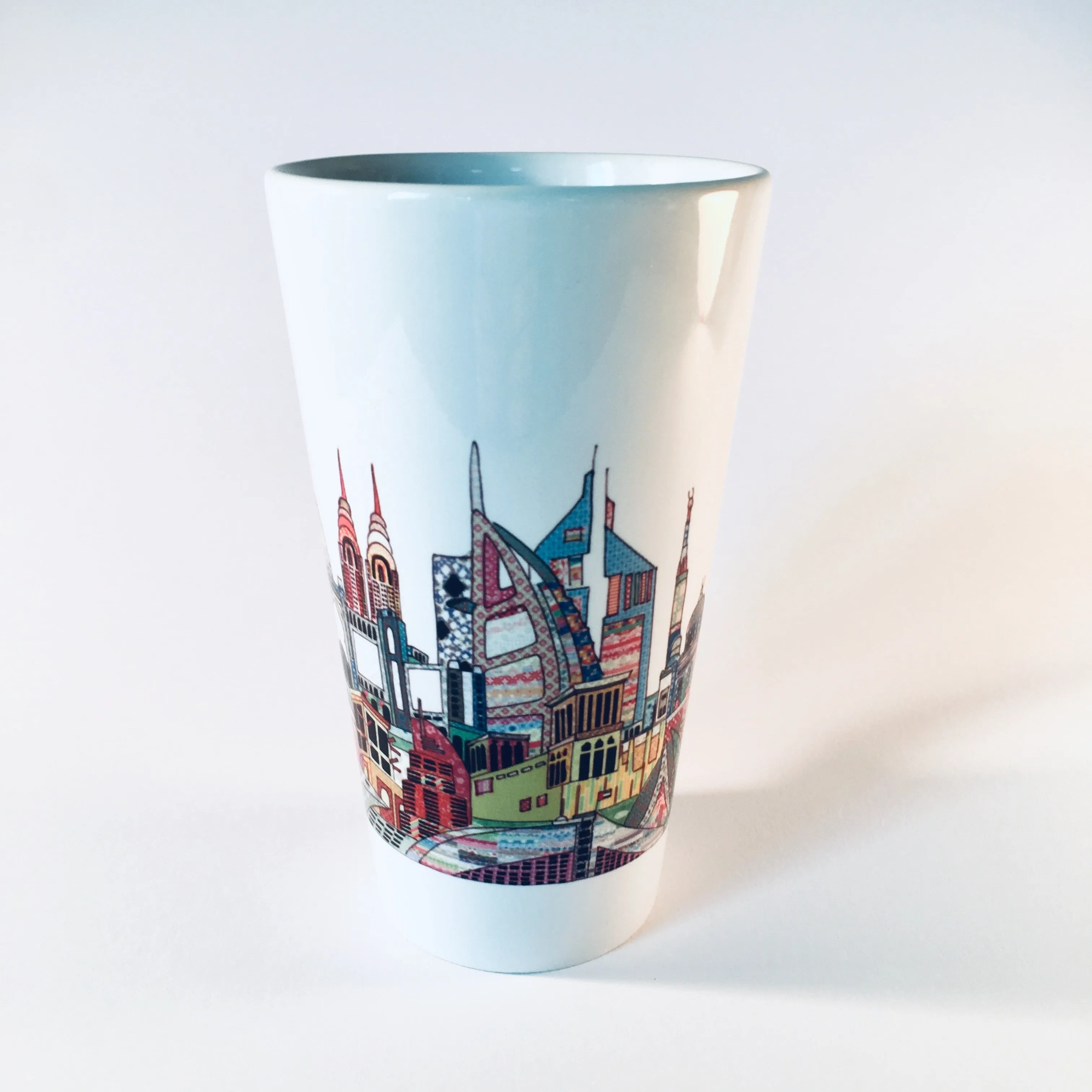 Dubai Skyline Patchwork Latte Mug