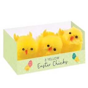 Easter Chicks - 3 Pack Decorative Festive Ornaments Craft Supplies Holiday Decor