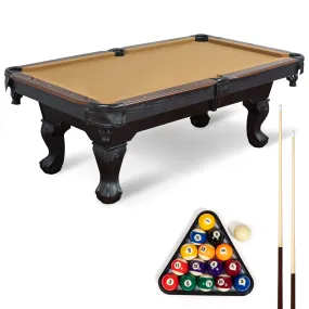 EastPoint Sports Masterton 87-Inch Pool Table - 8 Ball Pool Game Table for Billiards Indoor Games in Rec Room, Basement & Family Game Room - Available in Tan, Red, Green and Navy Felt Colors