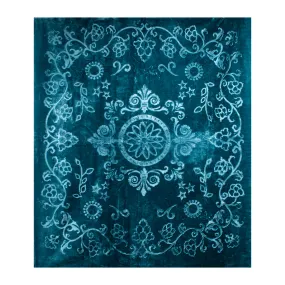 Embossed Dark Teal 79" x 95" Plush Blanket Queen-sized Blanket BLKT-2412-DT