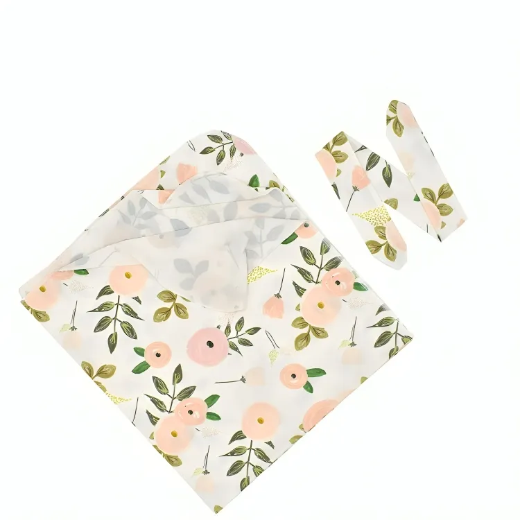 Floral Printed Swaddle Blanket Wrap