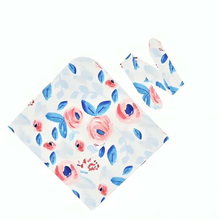Floral Printed Swaddle Blanket Wrap