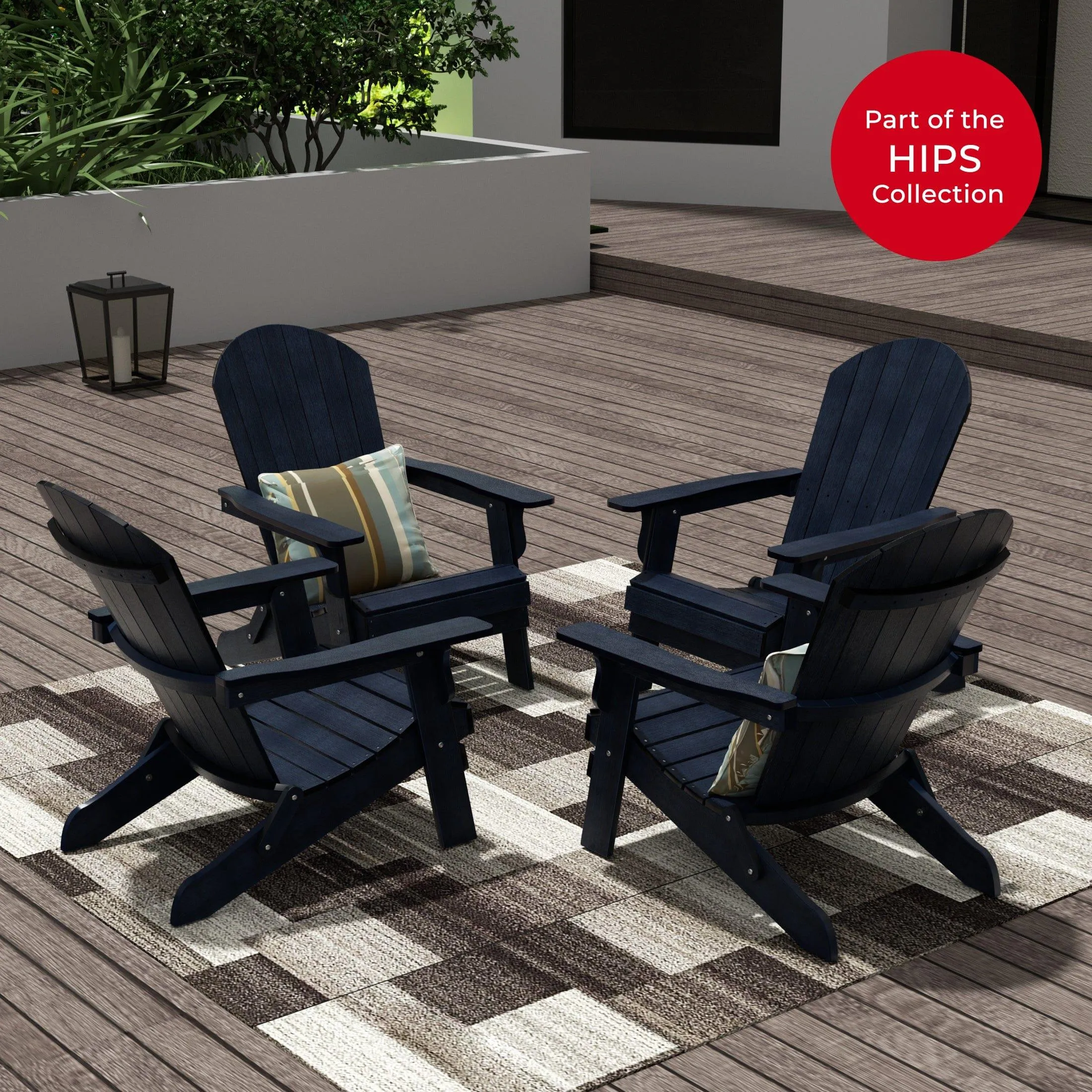 Florence HIPS Folding Adirondack Chair (Set of 4)