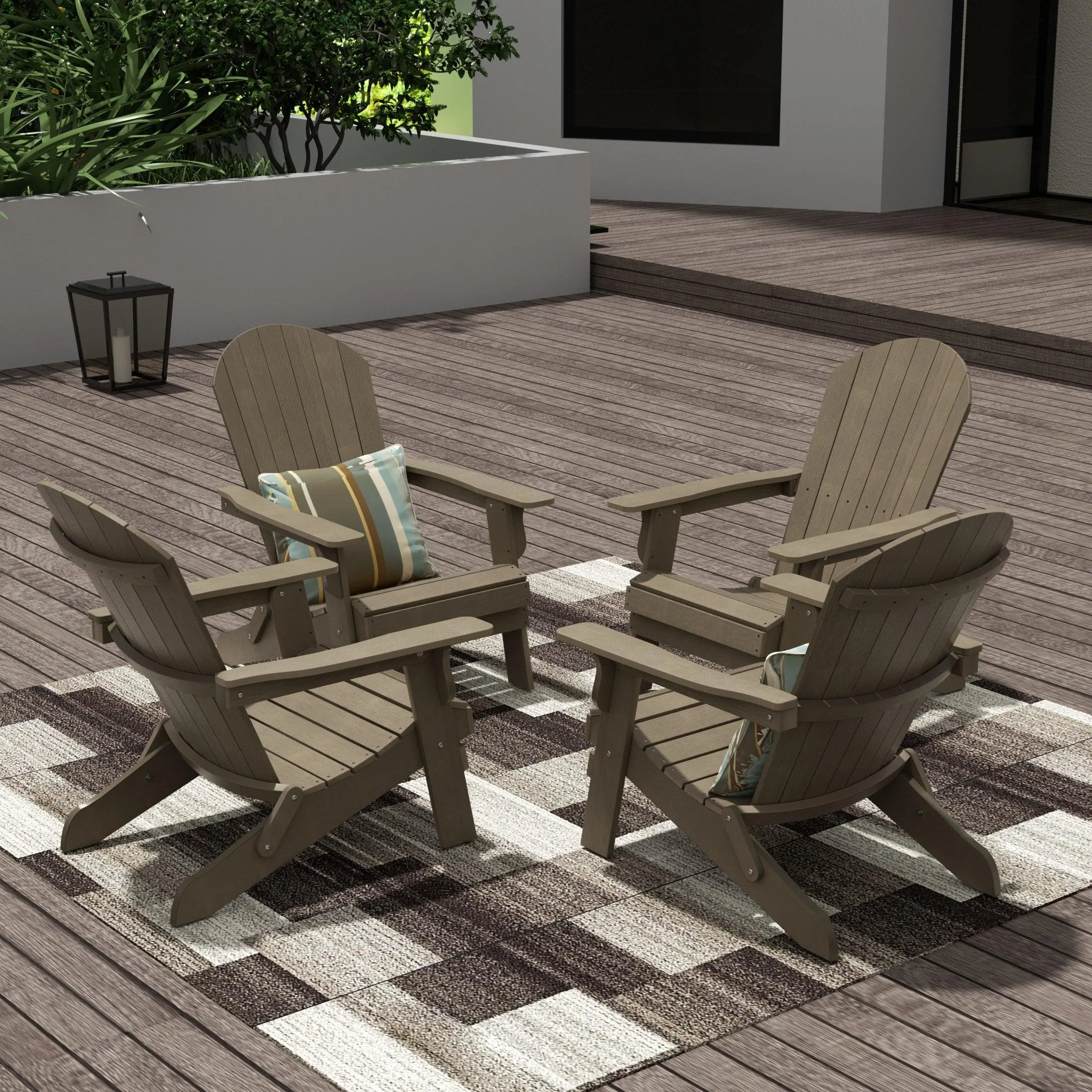 Florence HIPS Folding Adirondack Chair (Set of 4)