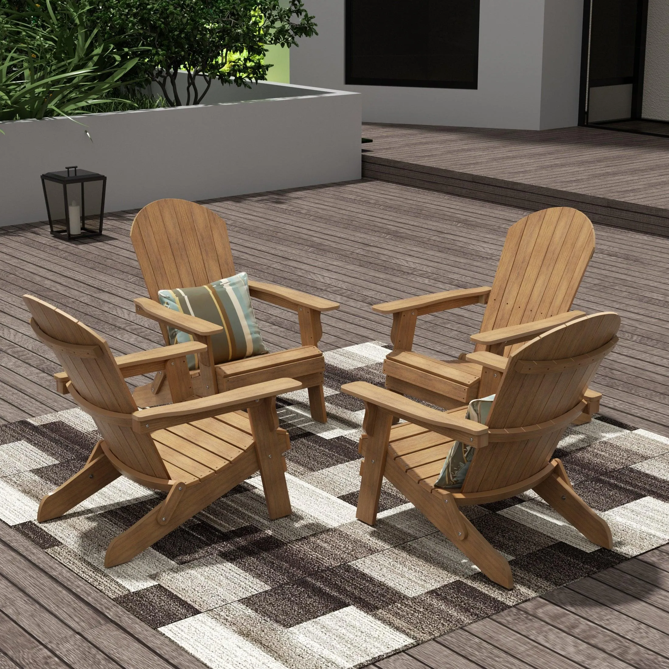 Florence HIPS Folding Adirondack Chair (Set of 4)