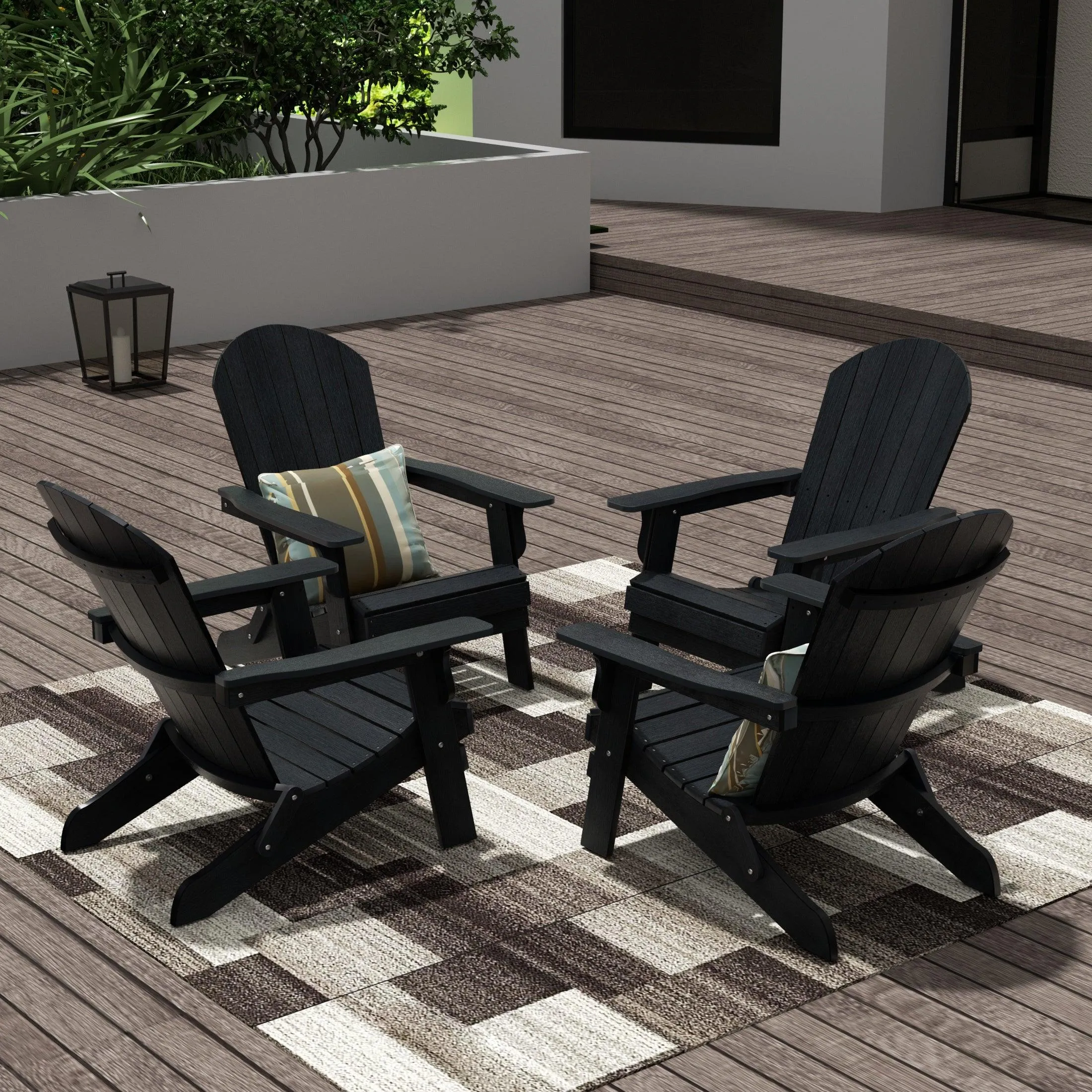 Florence HIPS Folding Adirondack Chair (Set of 4)