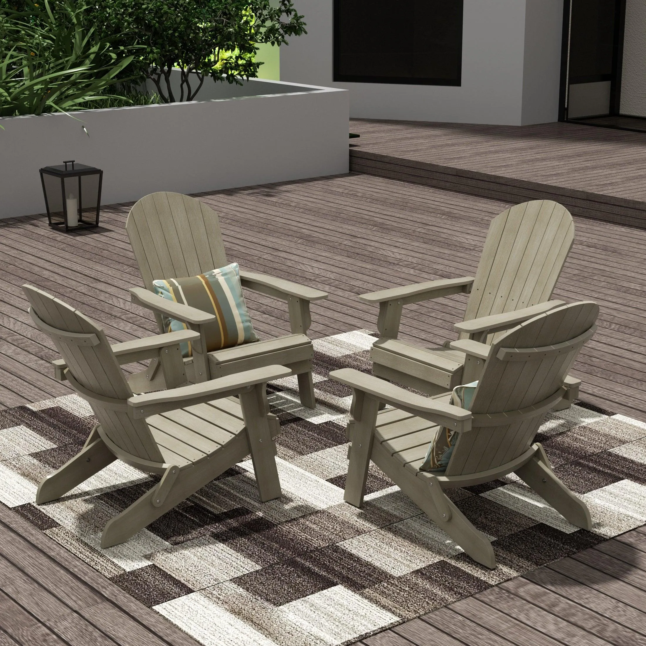 Florence HIPS Folding Adirondack Chair (Set of 4)