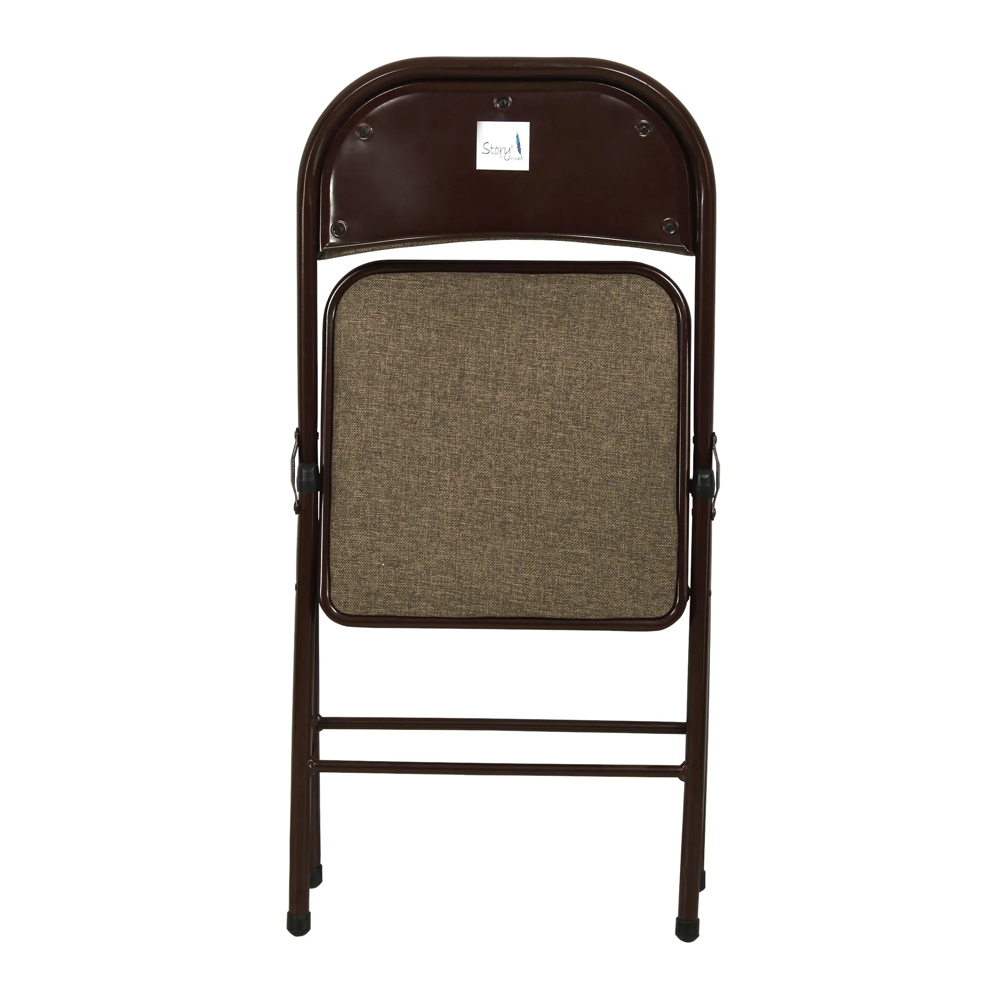 Folding Padded Brown Metal Chair