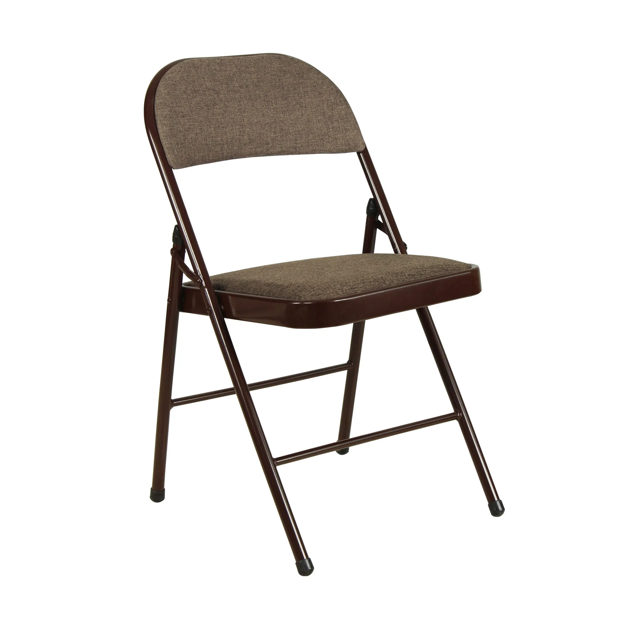 Folding Padded Brown Metal Chair
