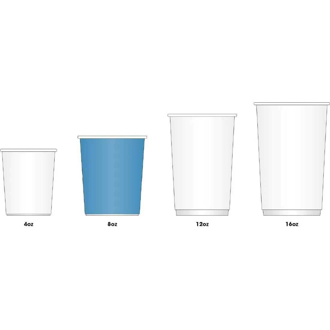 GF031 Fiesta Recyclable Coffee Cups Single Wall Kraft 225ml / 8oz (Pack of 50)