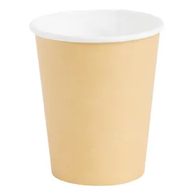 GF031 Fiesta Recyclable Coffee Cups Single Wall Kraft 225ml / 8oz (Pack of 50)