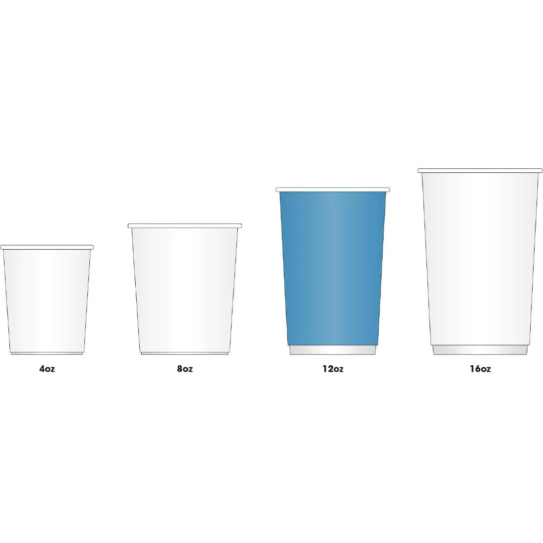 GF042 Fiesta Recyclable Coffee Cups Single Wall Black 340ml / 12oz (Pack of 1000)