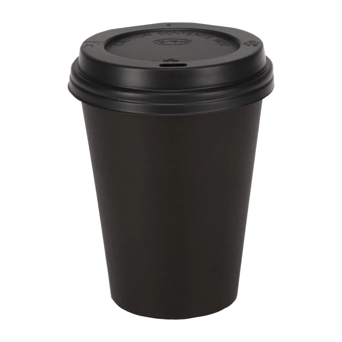 GF042 Fiesta Recyclable Coffee Cups Single Wall Black 340ml / 12oz (Pack of 1000)