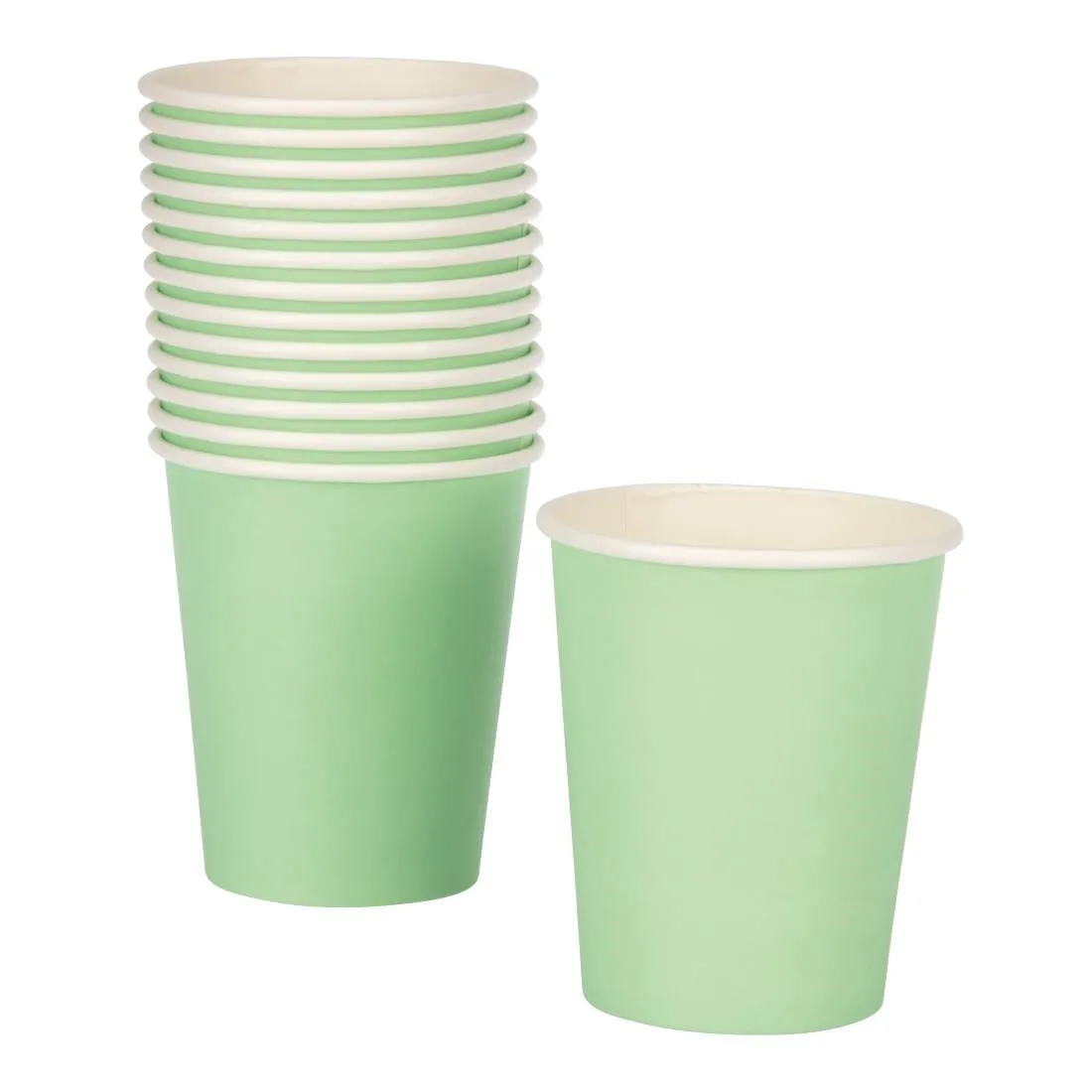 GP403 Fiesta Disposable Coffee Cups Single Wall Turquoise 225ml / 8oz (Pack of 1000)