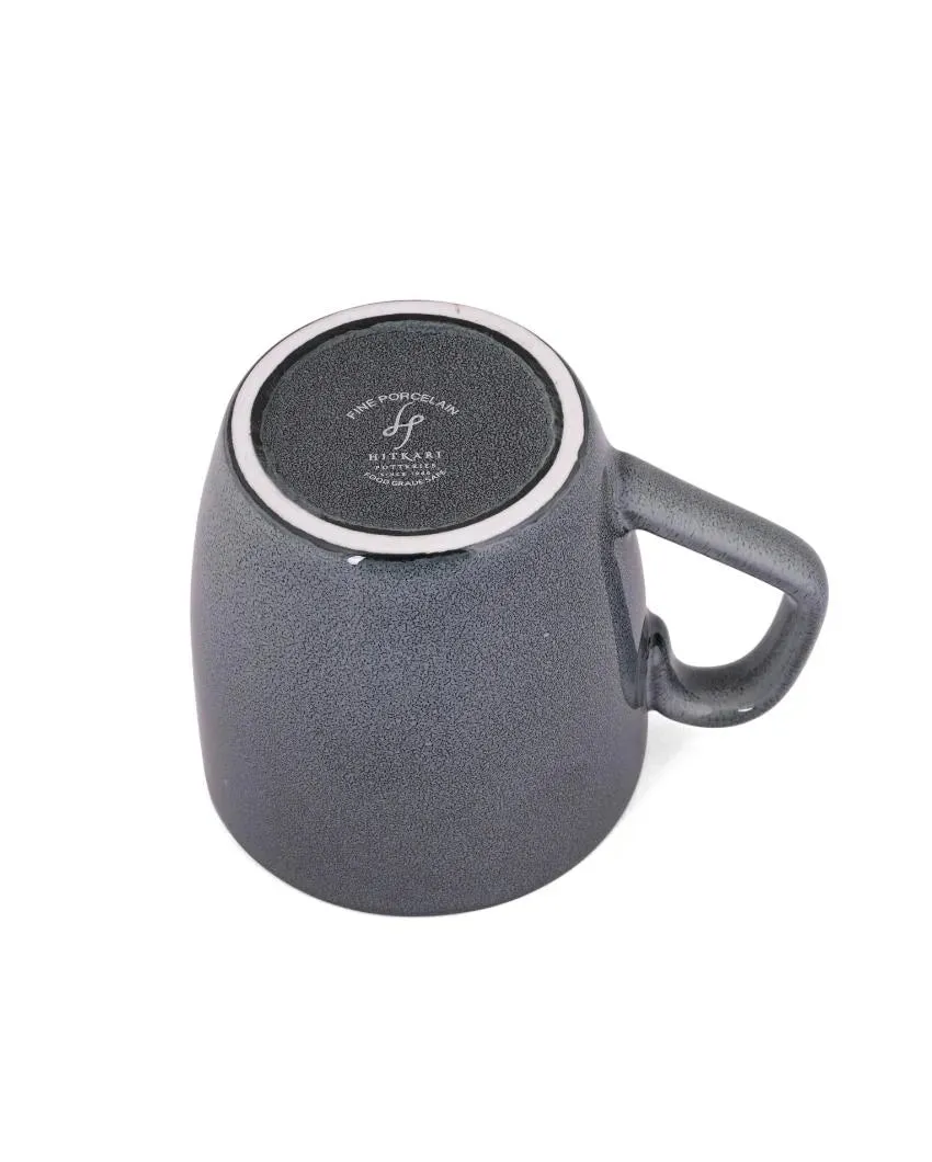 Grey Night Porcelain Coffee Mugs | Set of 6
