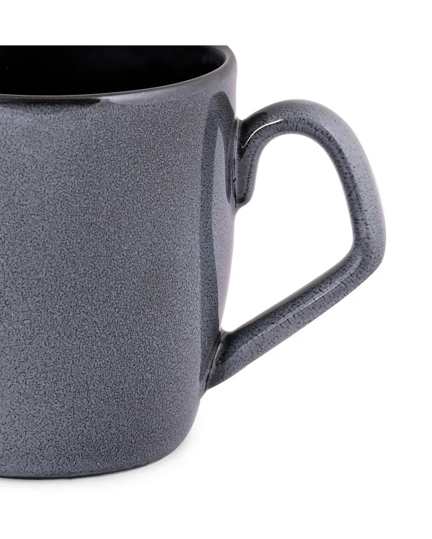 Grey Night Porcelain Coffee Mugs | Set of 6