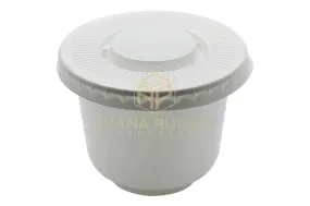 Ice Cream Cups   Flat Lids White 300cc