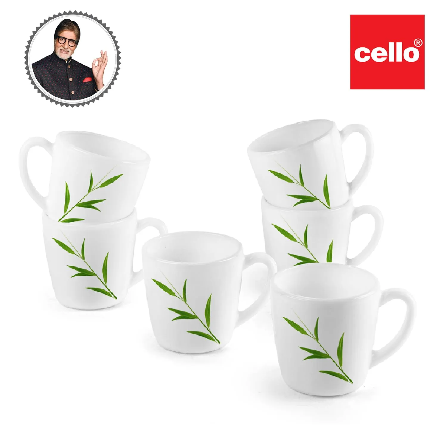 Imperial Bamboo Grove Ricca Mugs, 6 Pieces