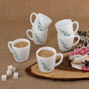 Imperial Blue Creeper Ricca Mugs, 6 Pieces