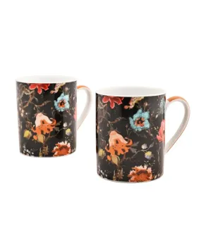 Kashmir Porcelain Coffee Mugs | Set of 2