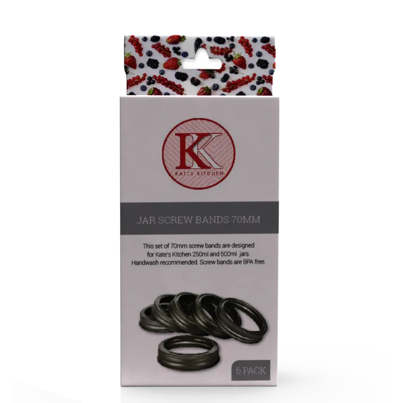 Kates Jar Screw Band 6 Pack 70mm