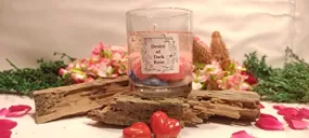 Kush Handicrafts Desire of Dark Rose Aromatic Candles Romantic Valentines Gift Idea (Transparent Rose Jar)