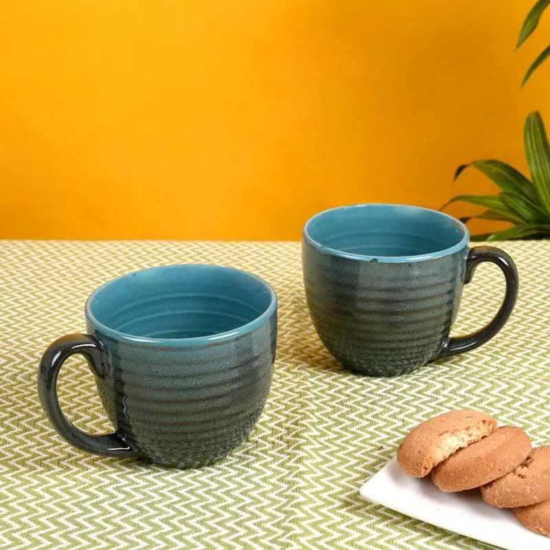 Latika Ceramic Mug (250 ML) - Set of Two