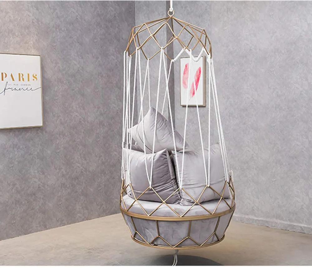 Lazy Metal Swing Basket Chair - SMGPYHWYP