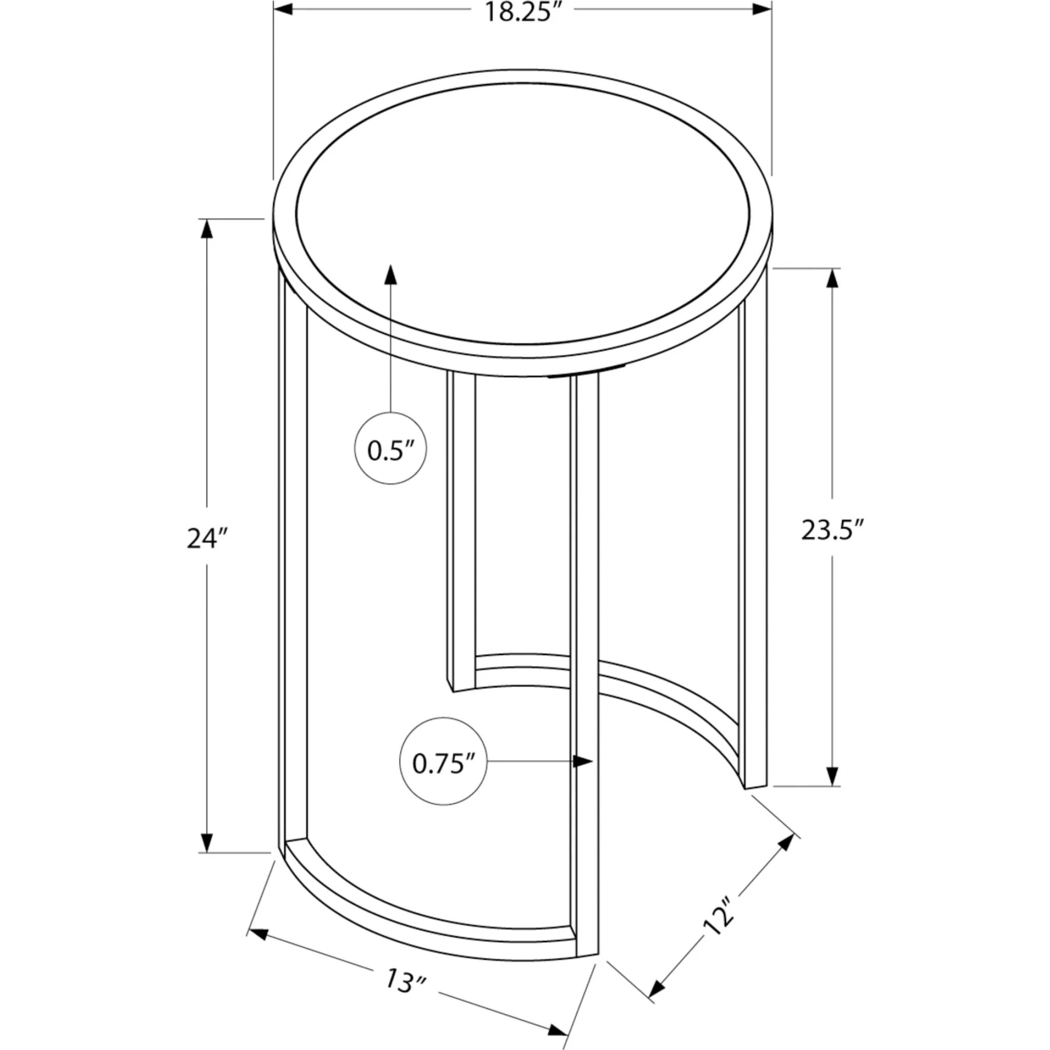 Lia Accent Table - White