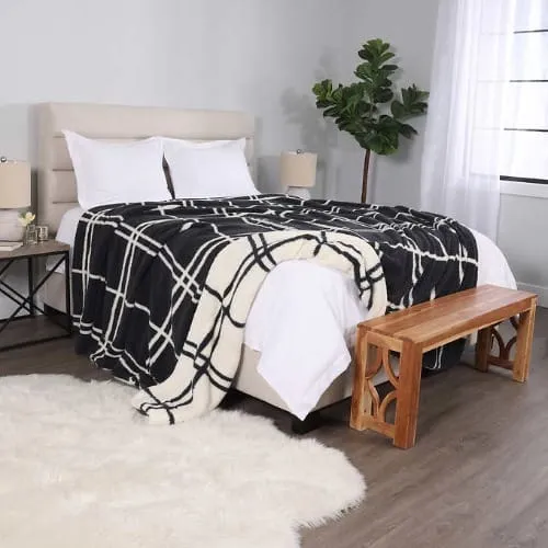 Life Comfort Reversible Sherpa Fleece Blanket