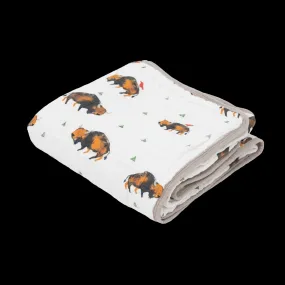 Little Unicorn Cotton Muslin Original Quilt (47"x47") / Bison