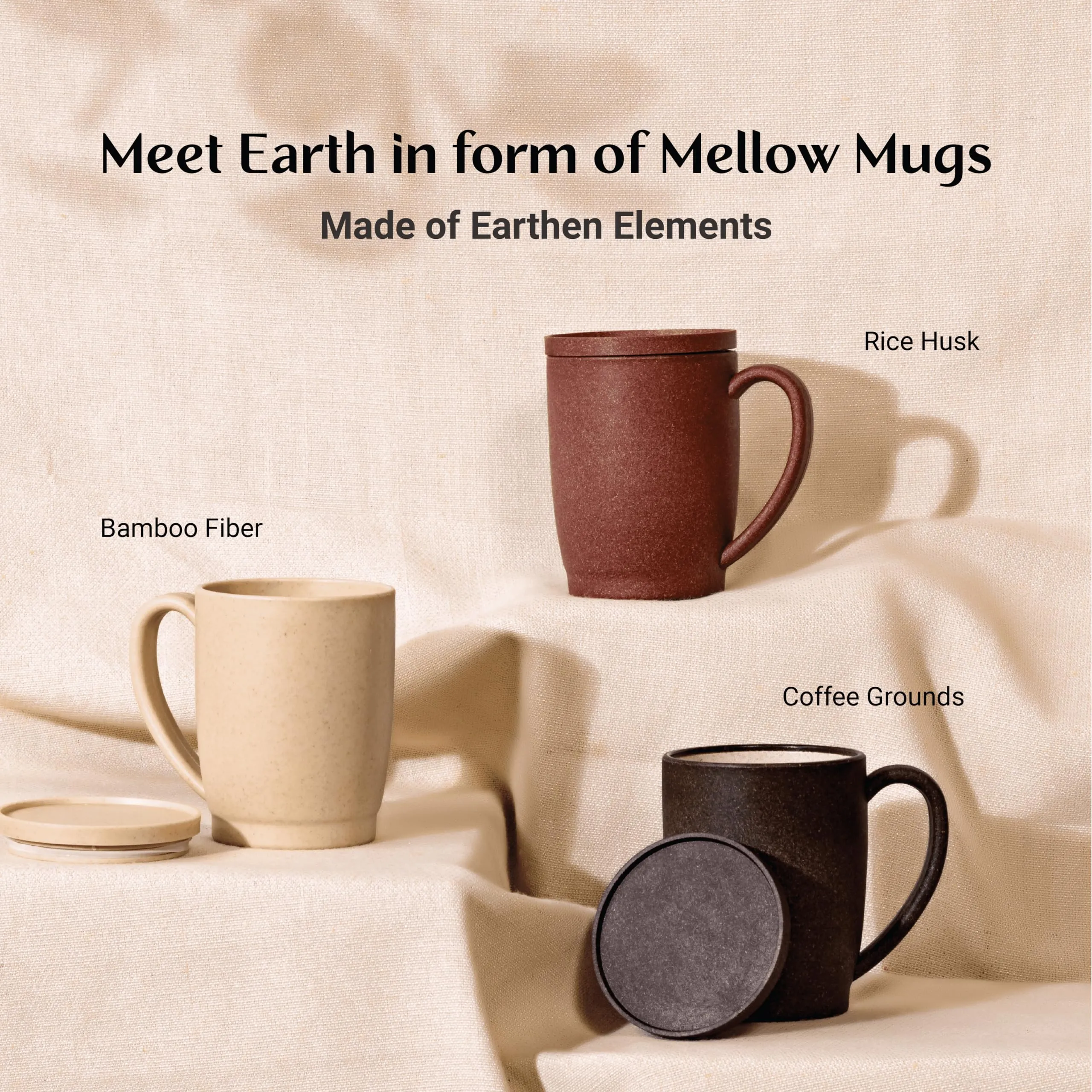 MAE MADE OF EARTH | Coffee Mug | Sustainable | Organic and Tactile Finish | Break-Resistant | Microwave Safe | Carbon Neutral | Eco-Friendly Gifts | 370 ml | 1 Piece (Mojave Sunset)
