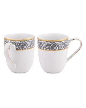Mehndi Patterned Verona Big Coffee Mugs | Set of 2