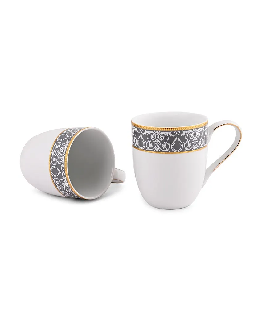 Mehndi Patterned Verona Big Coffee Mugs | Set of 2