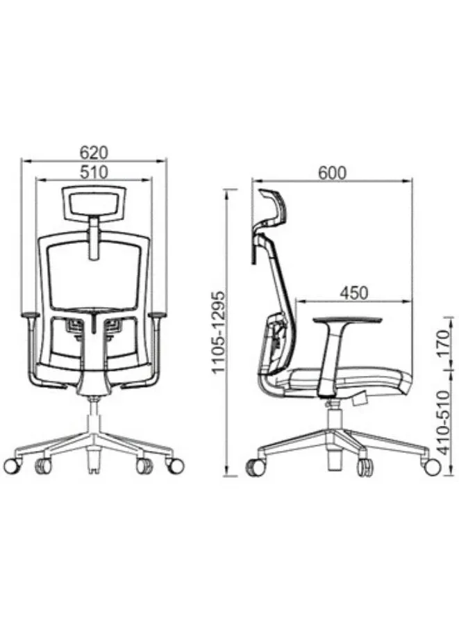 Mesh Office Chair for Executives and Managers, Office, Home and Reception Use, Grey MeshOffice Chair for Executives and Managers