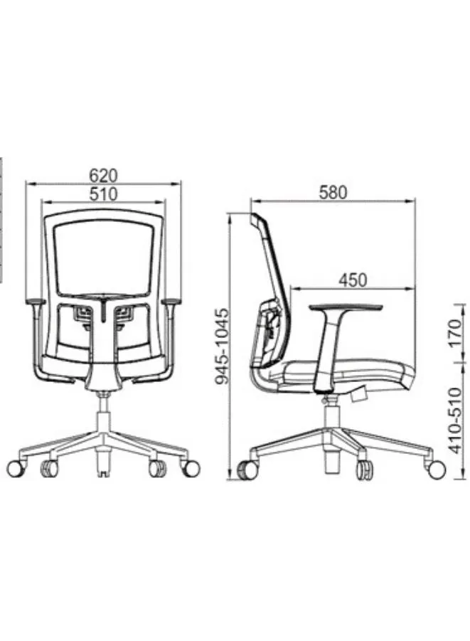 Mesh Office Chair for Executives and Managers, Office, Home and Reception Use, Grey MeshOffice Chair for Executives and Managers