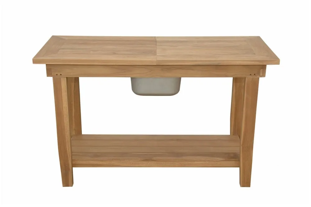 Nautilus Console Table w/ SS Container, 30 H x 21 W x 48 L, Delivered Free, Arrives in 5-9 Working Days For Easy Assembly.