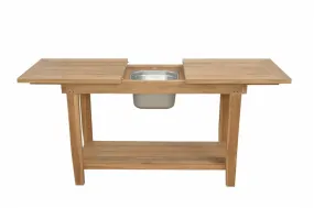 Nautilus Console Table w/ SS Container, 30 H x 21 W x 48 L, Delivered Free, Arrives in 5-9 Working Days For Easy Assembly.