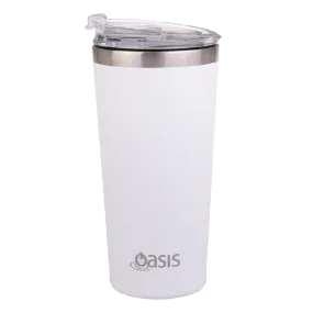 Oasis S/s Double Wall Insulated 'travel Mug' 480ml - White