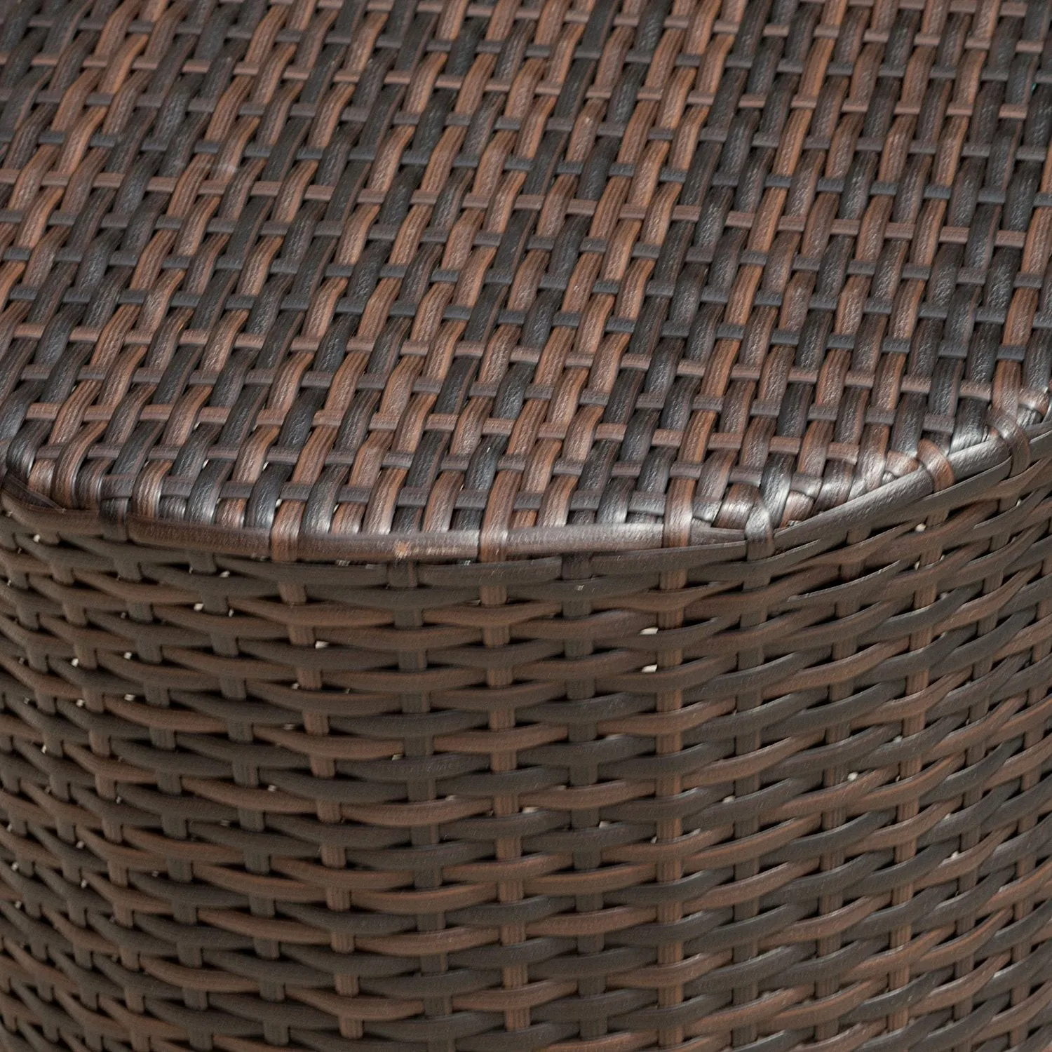 Overton Outdoor Wicker Barrel Side Table