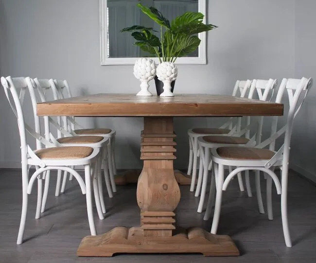 Parquet Dining Table Queen Reclaimed Pine