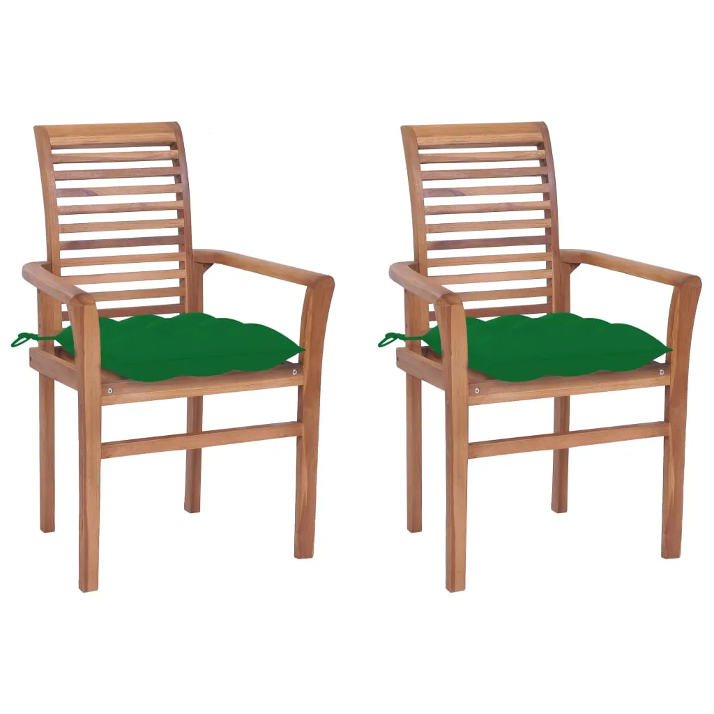 Patio Dining Chairs Wooden Accent Chair with Cushions Solid Wood Teak