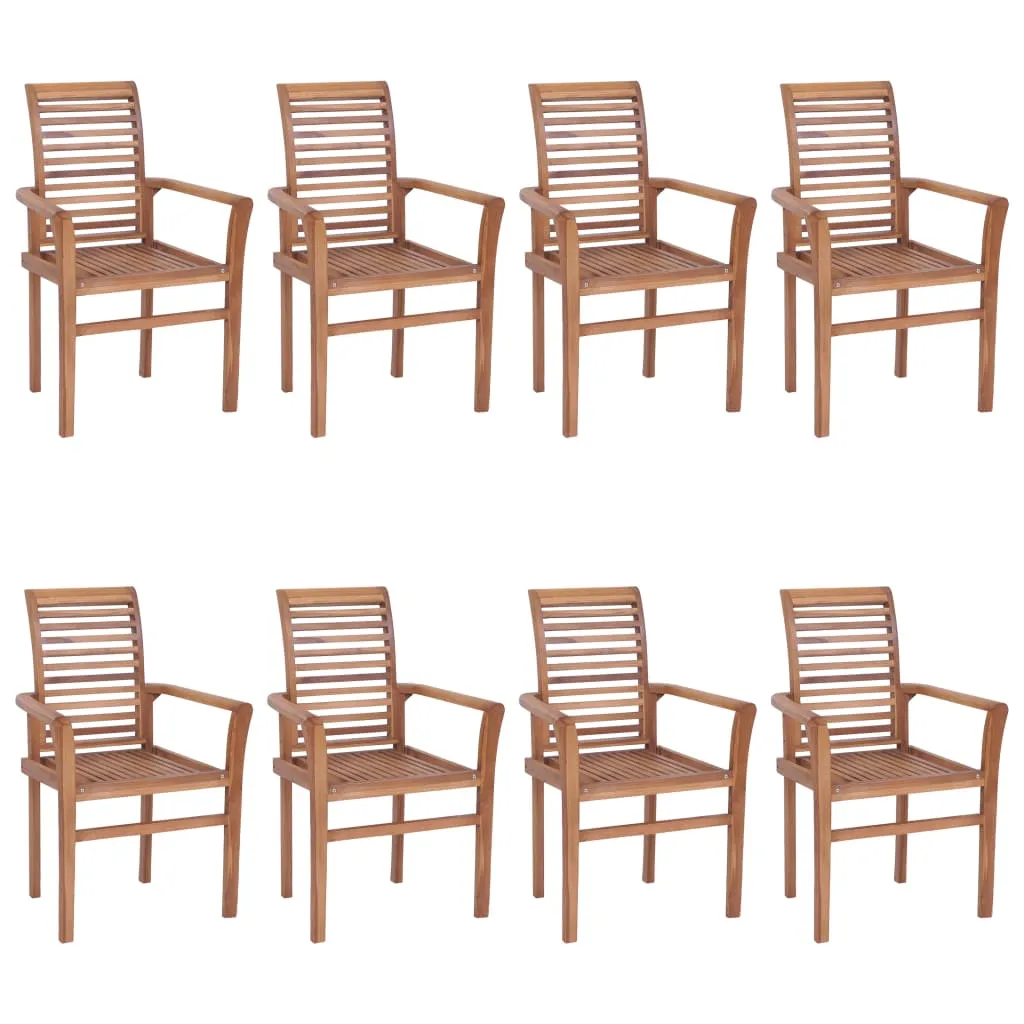Patio Dining Chairs Wooden Accent Chair with Cushions Solid Wood Teak
